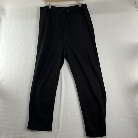 Badgley Mischka Black Rayon Drawstring Lounge Pants - Picture 2 of 9